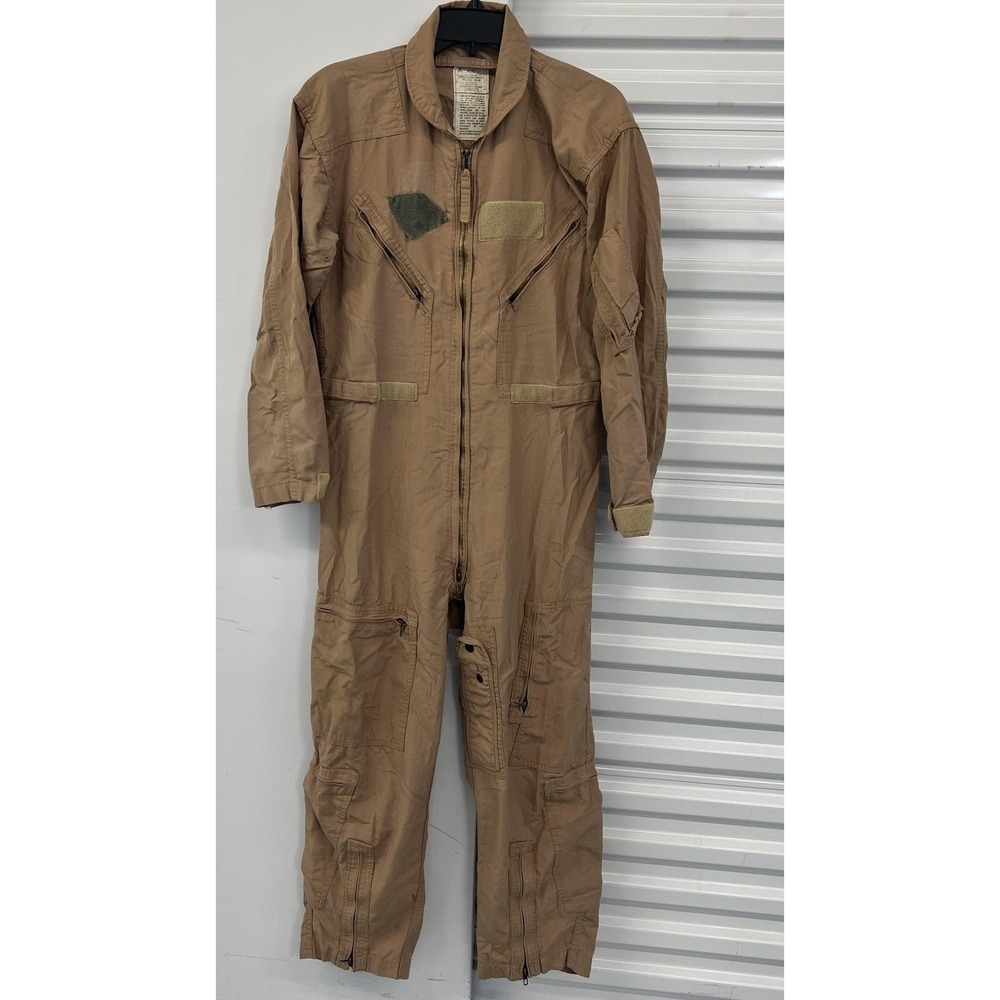 Vintage U.S. Military Coveralls Mens 40S Beige Desert CWU-27/P Flight Suit